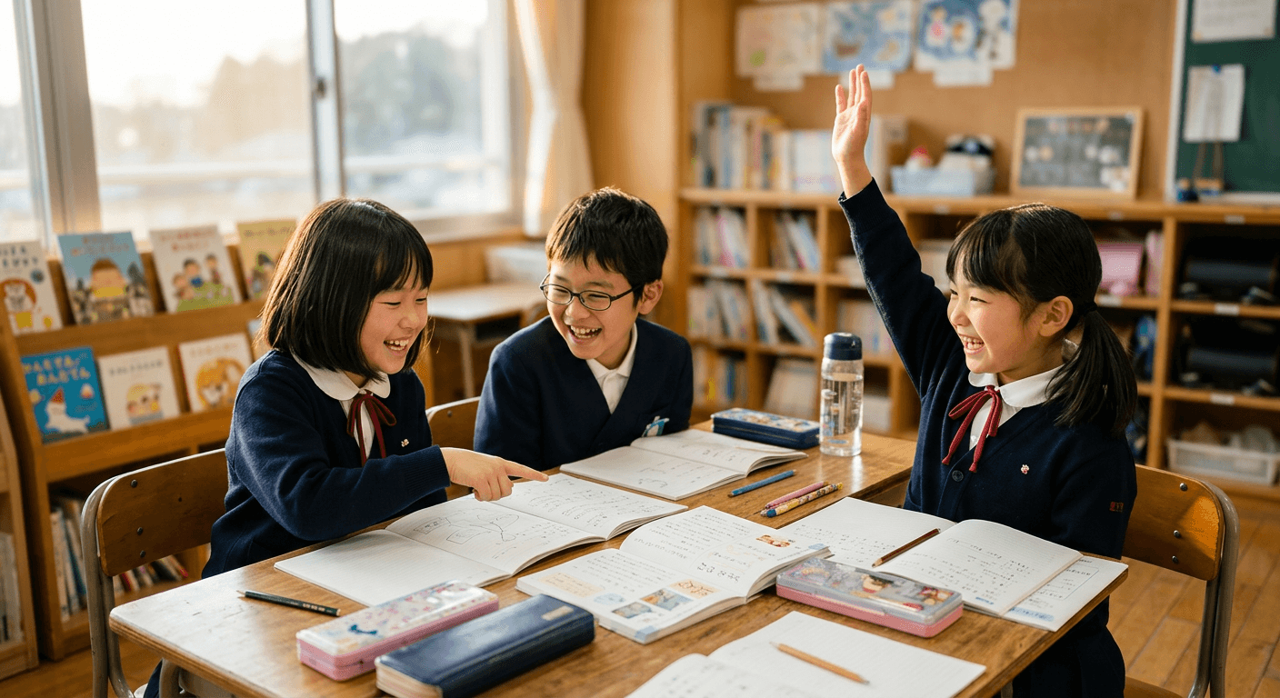 ほうかごクラブで楽しく過ごす子どもたち