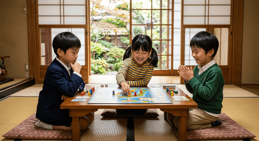 友だちと戦略ゲームを楽しむ時間